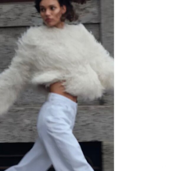 ZARA FRINGED JACKET WITH METALLIC THREAD - Picture 8 of 9